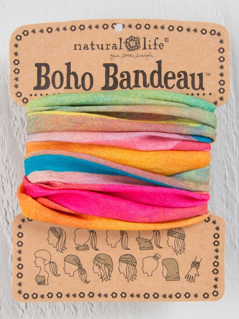 FULL BOHO BANDEAU HEADBAND - RAINBOW OMBRE