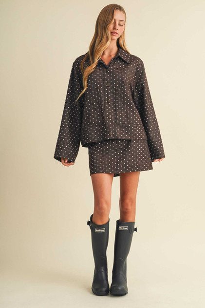 POLKA DOT UTILITY SKORT