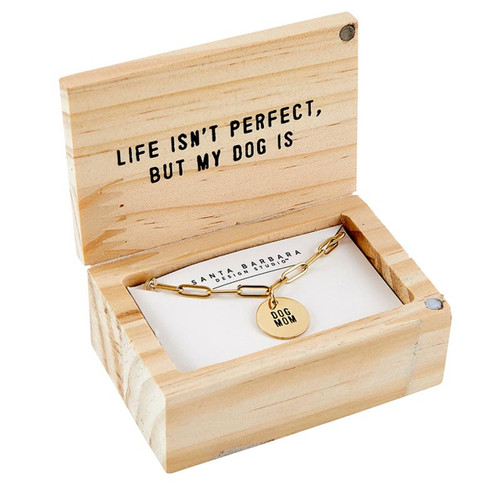 GOLD CHAIN DOG MOM NECKLACE
