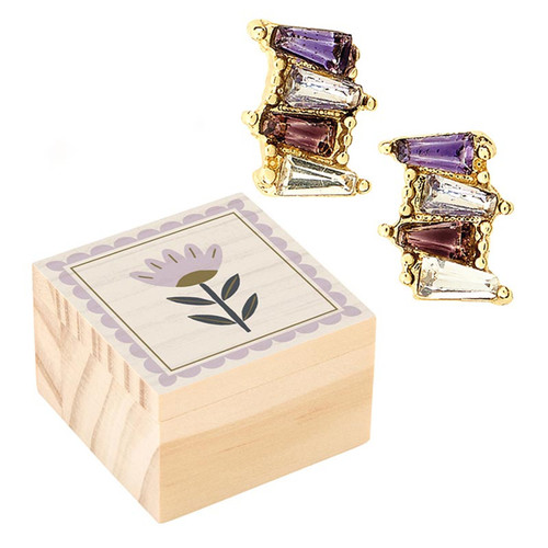 TREASURE BOX EARRINGS - LAVENDER