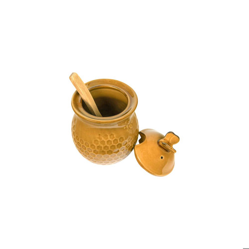 HONEY JAR WITH HONEY DIPPER