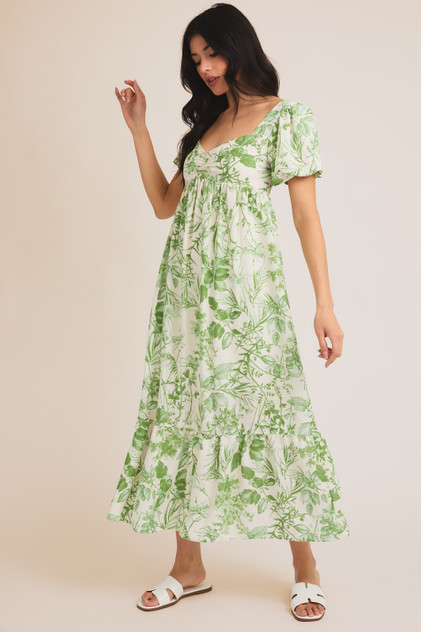 SUMMER FLORAL PRINT MAXI DRESS