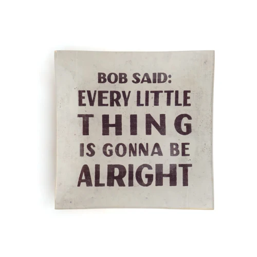 BOB SAID SMALL SQUARE DECOUPAGE PLATE