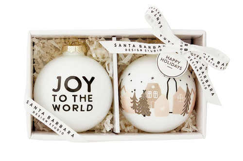 GLASS CHRISTMAS ORNAMENTS SETS