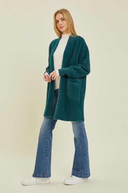 FUZZY ULTRA SOFT LONG CARDIGAN