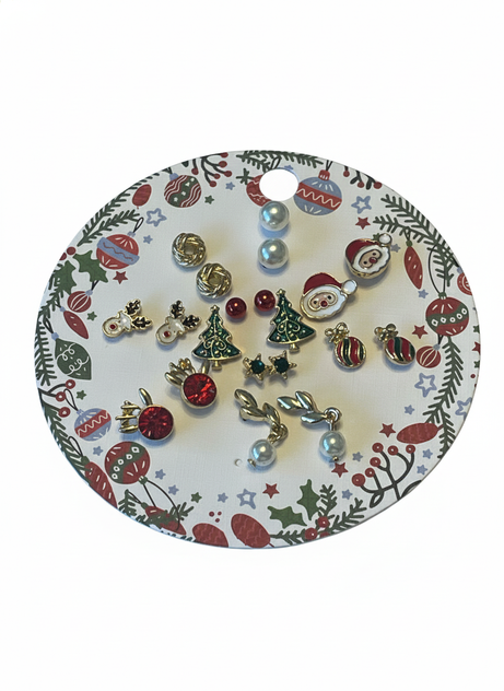 FESTIVE FAVORITES 10-PAIR CHRISTMAS EARRING SET
