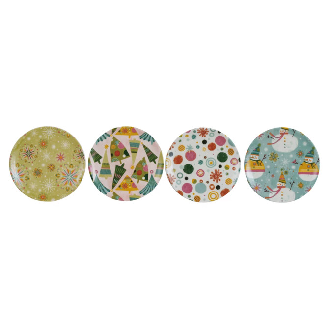 STONEWARE PLATE W/ SEASONAL PATTERN