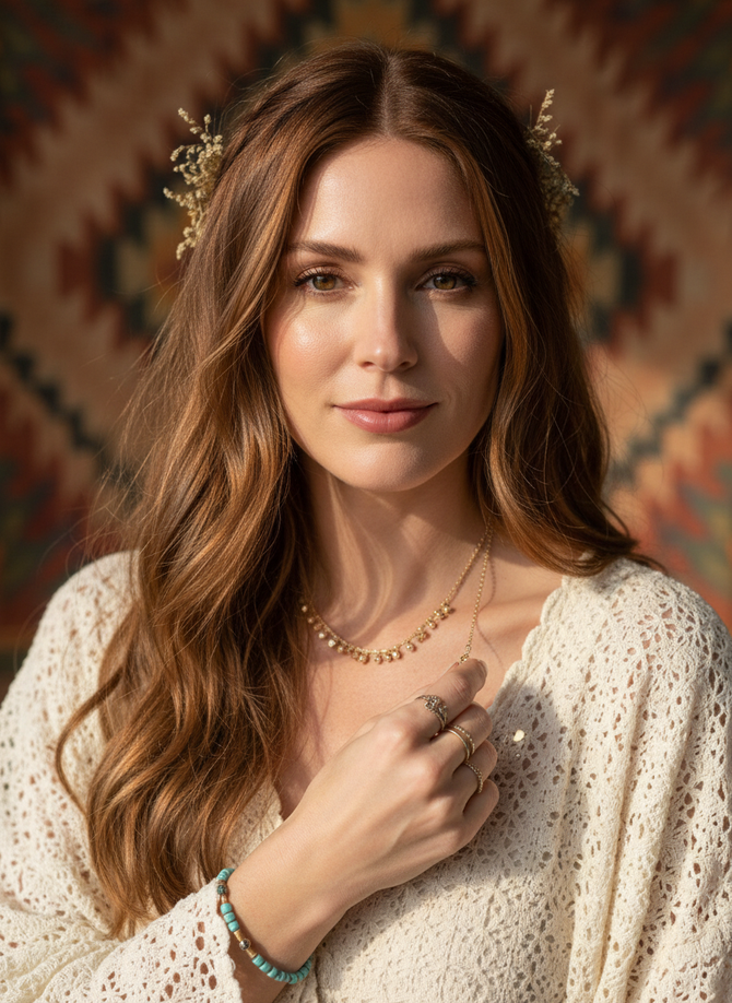 BOHEMIAN DAINTY GOLD CHARM NECKLACE