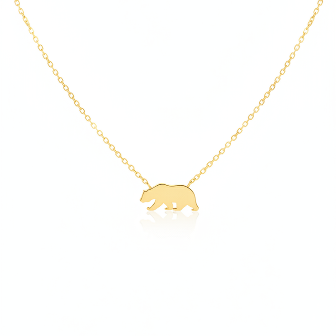 CALIFORNIA BEAR PENDANT NECKLACE
