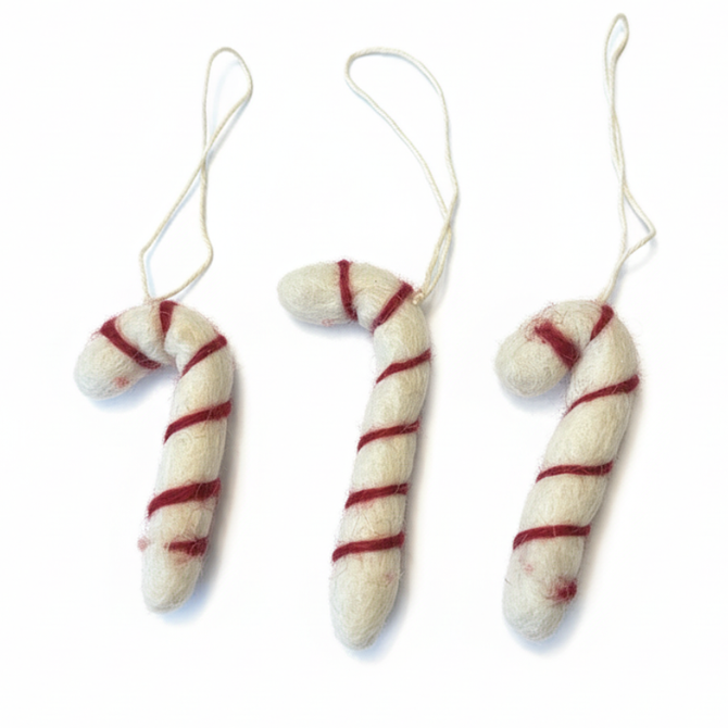 HANDMADE CANDY CANE ORNAMENT