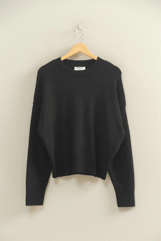 CREW NECK LONG SLEEVE BASIC SWEATER
