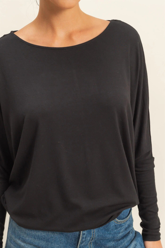 LONG SLEEVE DOLMAN TOP