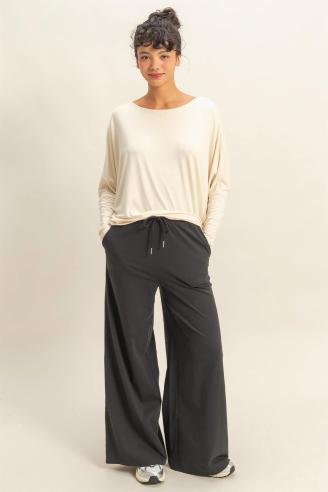 LONG SLEEVE DOLMAN TOP