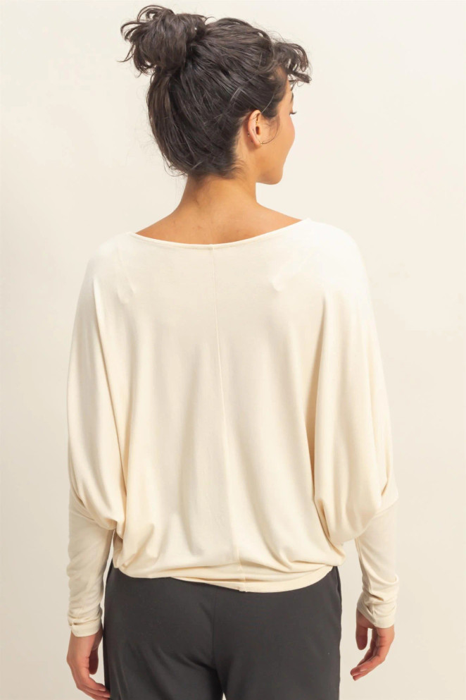 LONG SLEEVE DOLMAN TOP