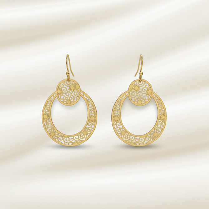 BOHO FILIGREE HOOP EARRING