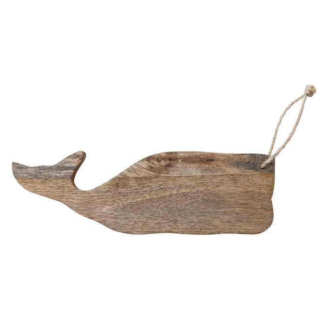 WHALE CHEESE CUTTING BOARD-MANGO WOOD