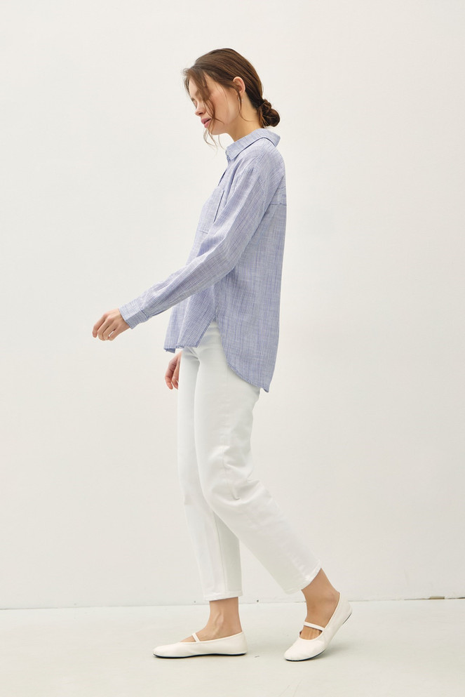 PINSTRIPE BUTTON DOWN SHIRT