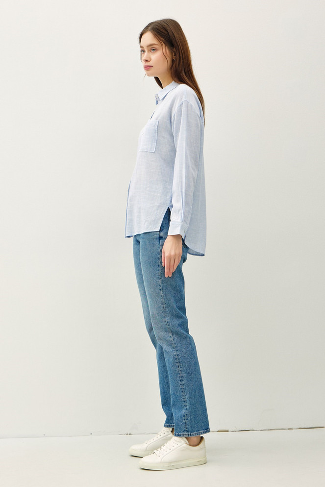 PINSTRIPE BUTTON DOWN SHIRT