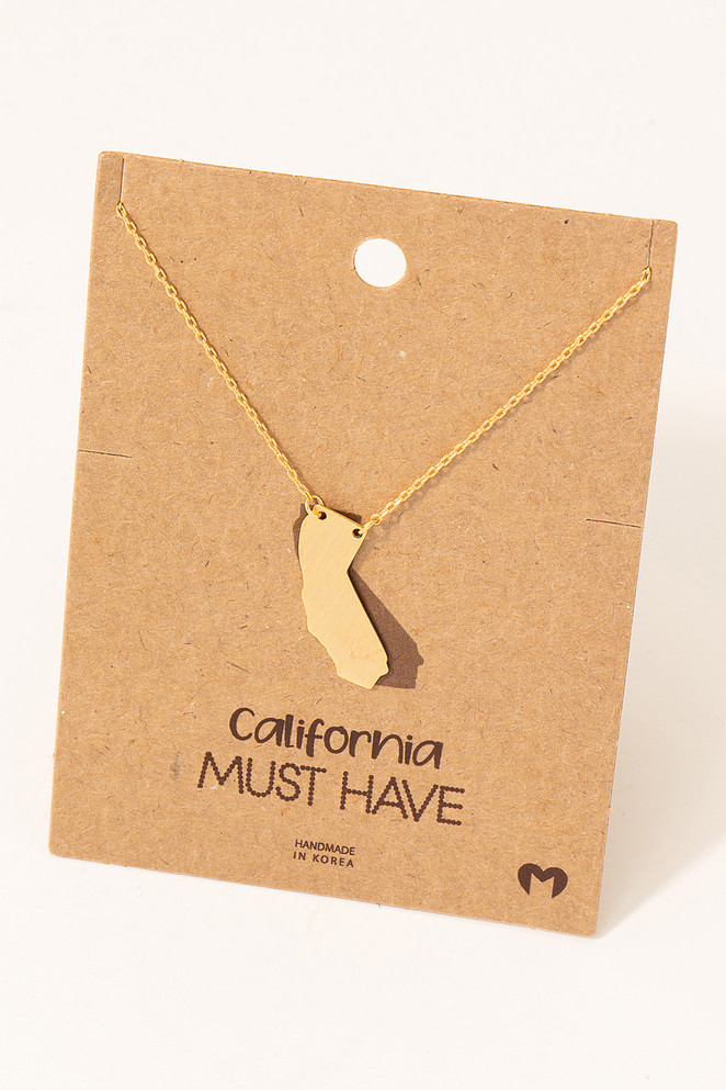 CALIFORNIA STATE PENDANT DAINTY NECKLACE