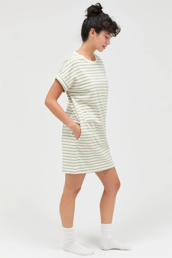 STRIPED T-SHIRT MINI DRESS