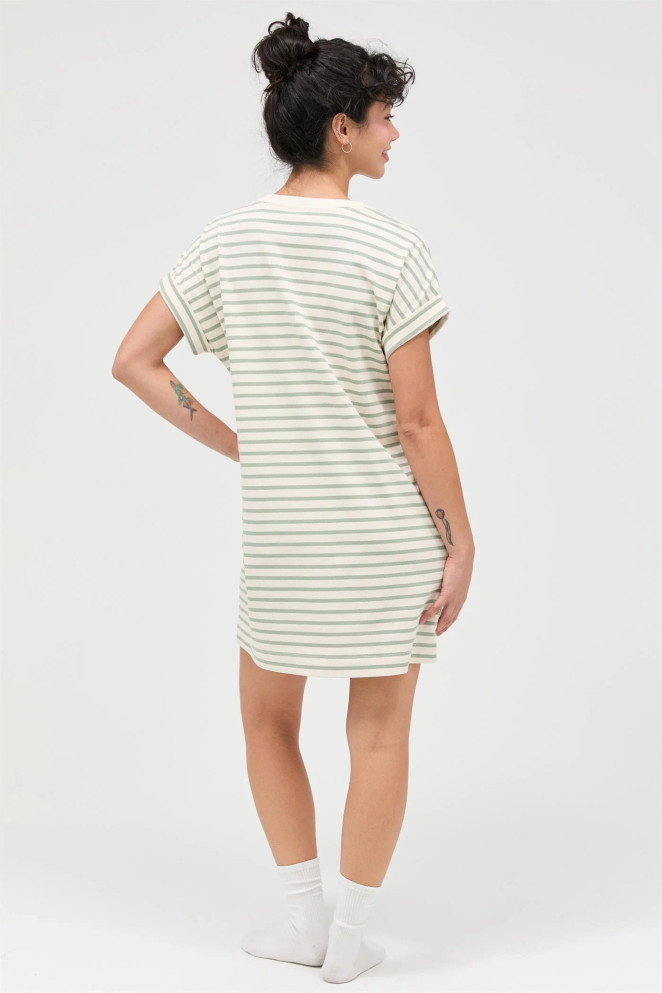 STRIPED T-SHIRT MINI DRESS