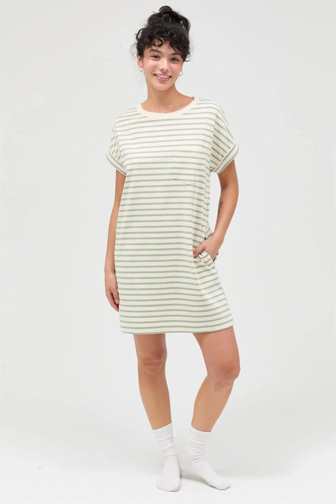 STRIPED T-SHIRT MINI DRESS