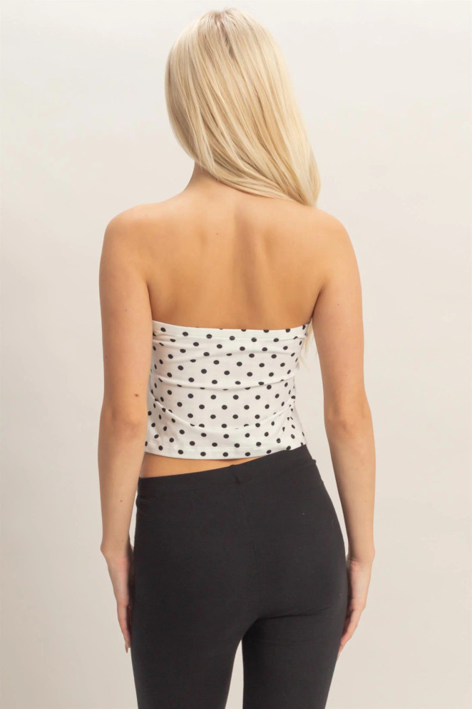 POLKA DOT TRIANGLE TUBE TOP