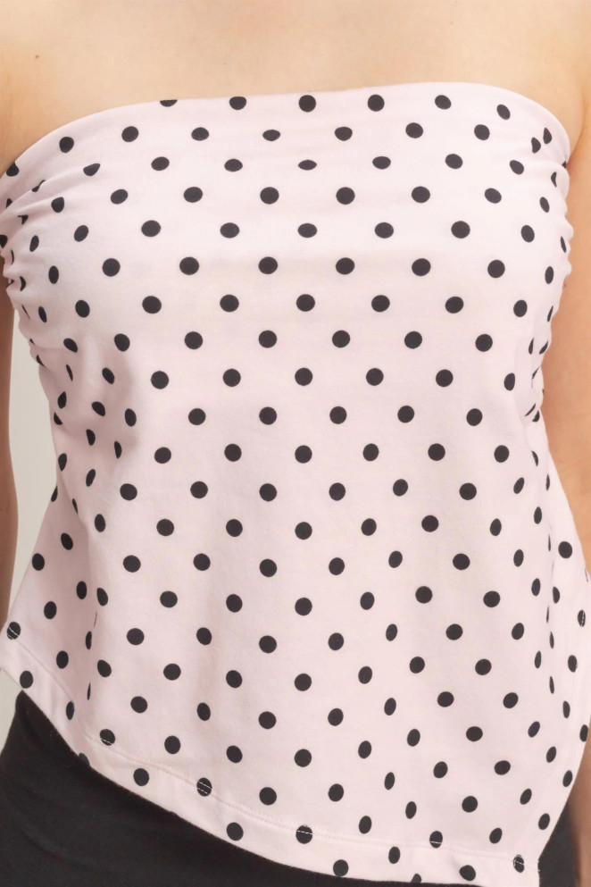 POLKA DOT TRIANGLE TUBE TOP