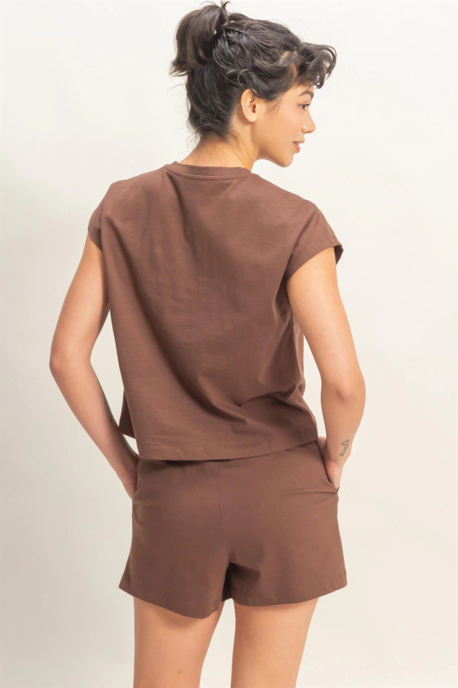 CAP SLEEVE BOXY BASIC TOP