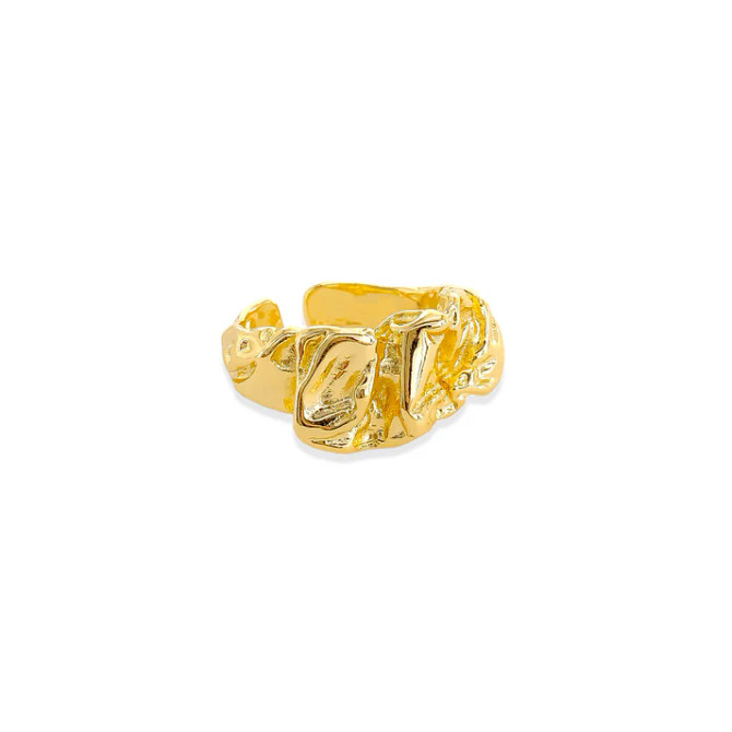 WRINKLED RING GOLD RING