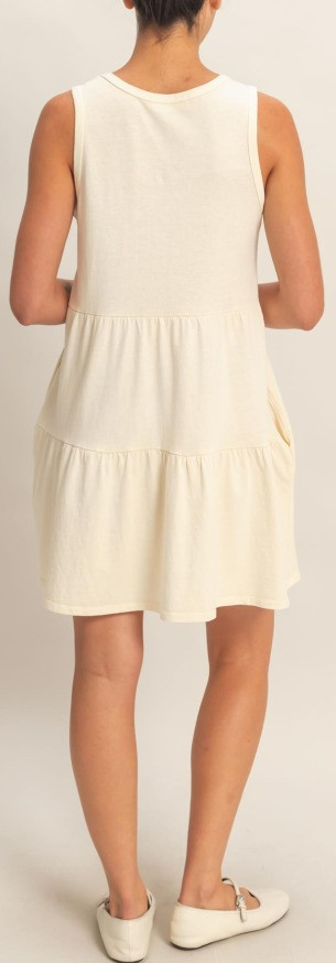 SLEEVELESS TIERED CASUAL MINI DRESS