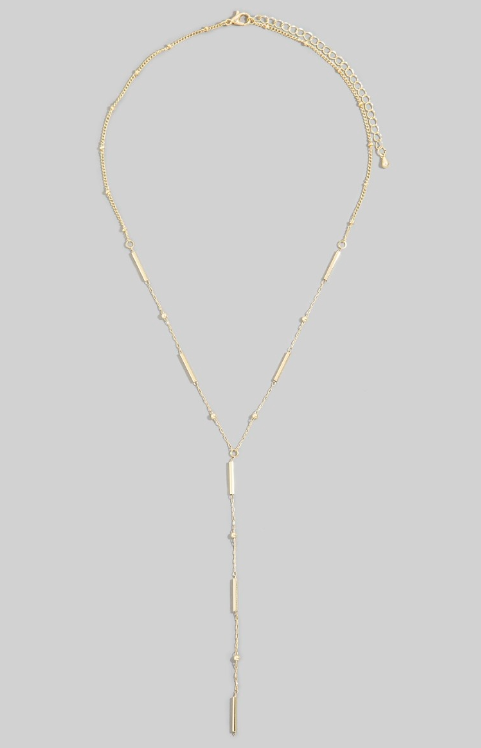 STATION BAR CHARMS Y CHAIN NECKLACE