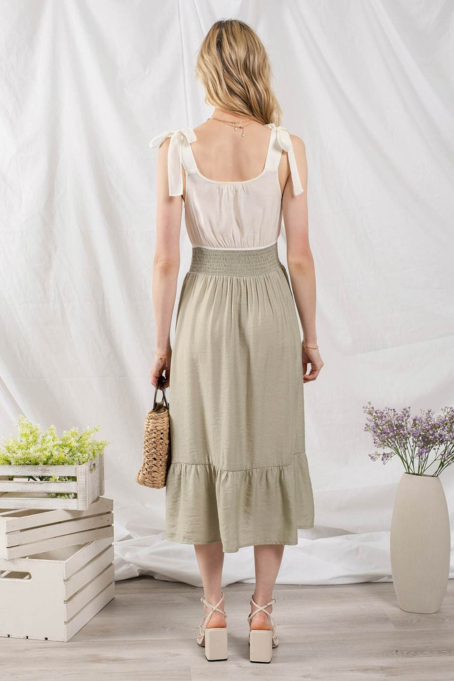 BUTTON DOWN MAXI DRESS