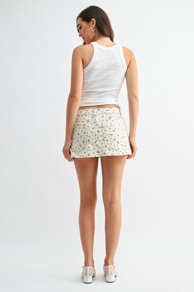 CLASSIC MINI DENIM HIGH RISE SKORT
