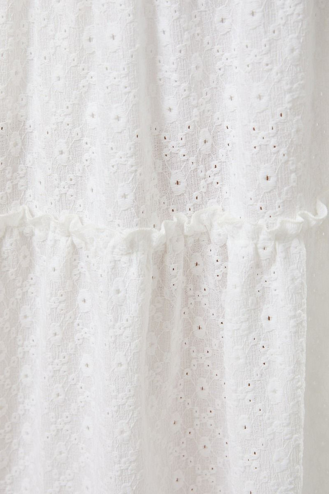 ELASTIC WAIST BAND TIERED RUFFLE MAXI SKIRT