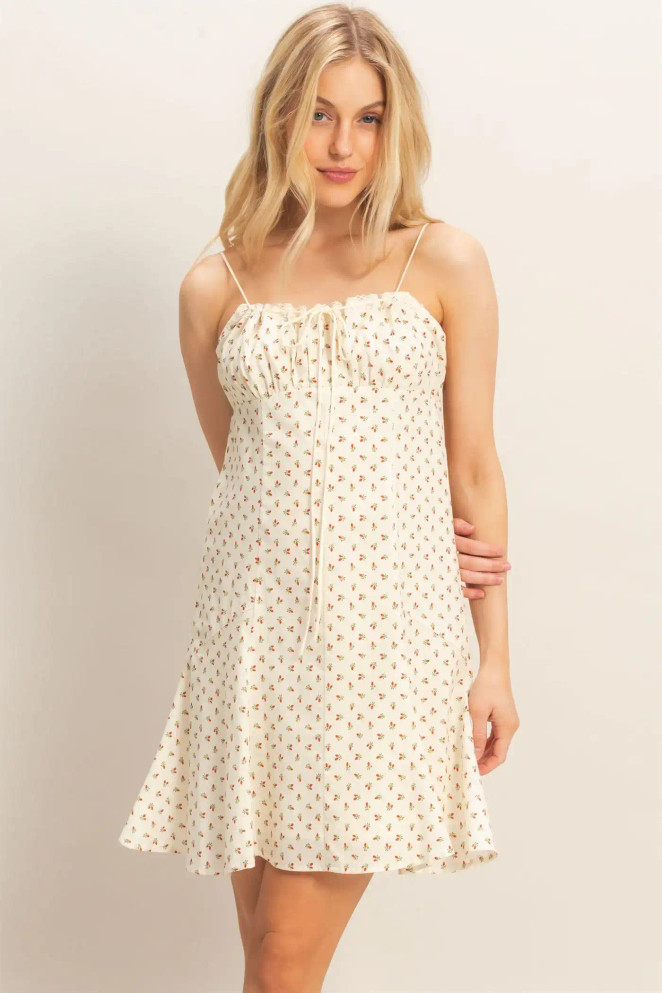 FLORAL PRINT MINI DRESS