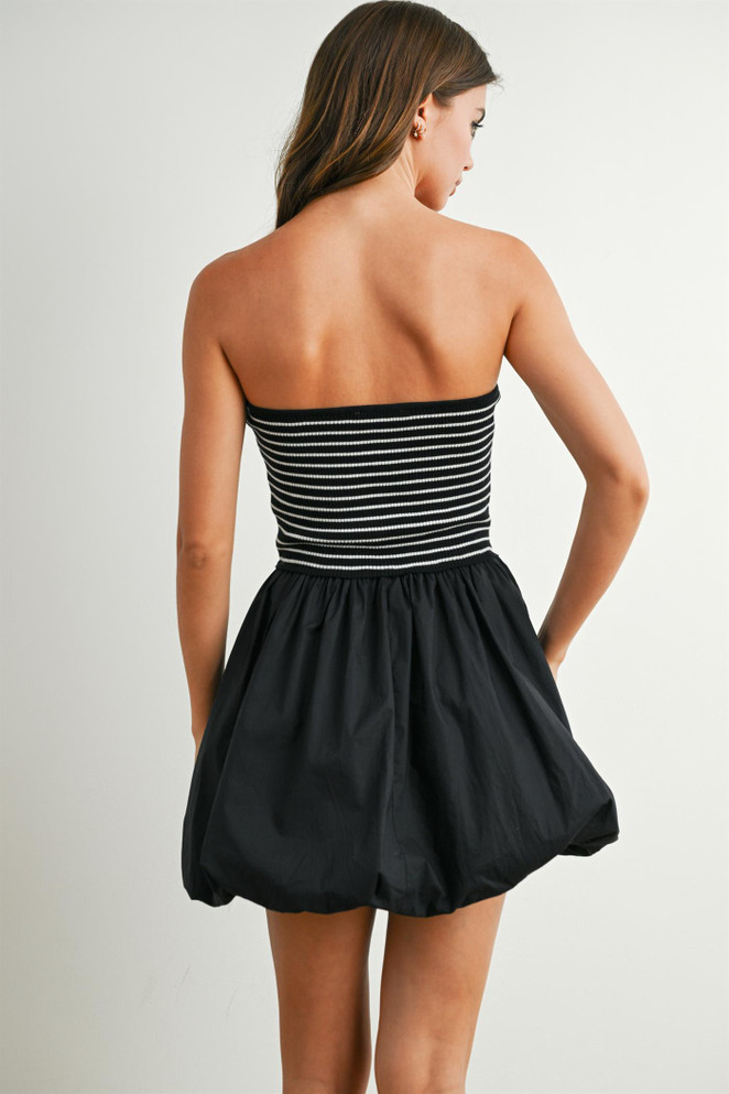 BUBBLE HEM MINI DRESS