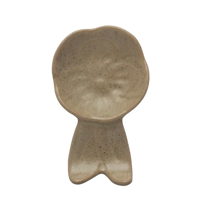 DEBOSSED STONEWARE FLOWER SHAPED DISH
