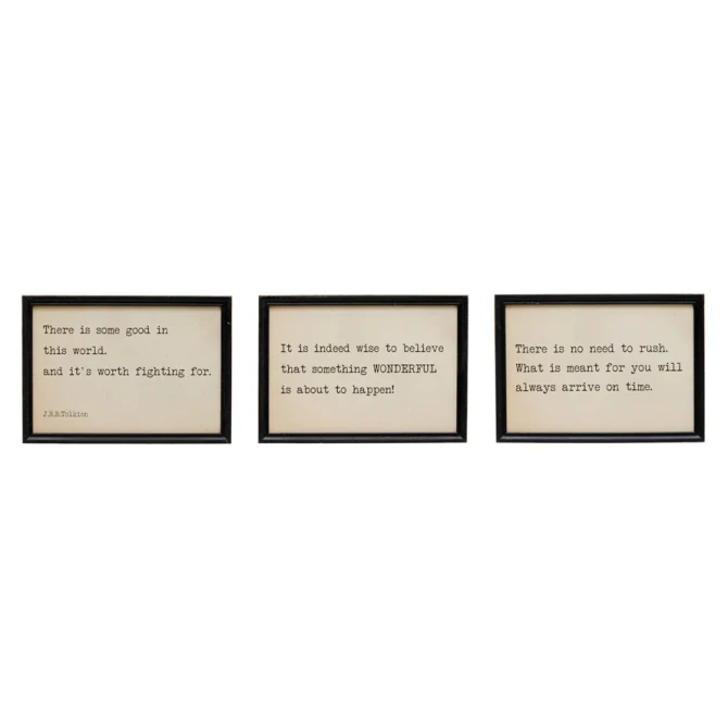 WOOD FRAMED WALL DECOR