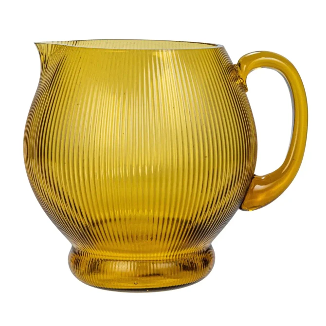 2-1/2 QUART FLUTED GLASS PITCHER