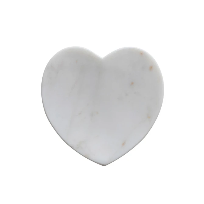 MARBLE HEART SHAPED DISH JEWELRY HOLDER