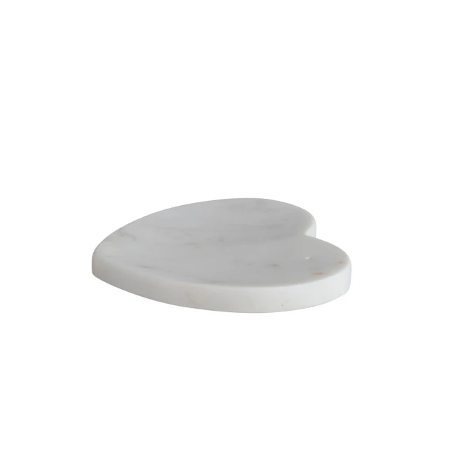 MARBLE HEART SHAPED DISH JEWELRY HOLDER