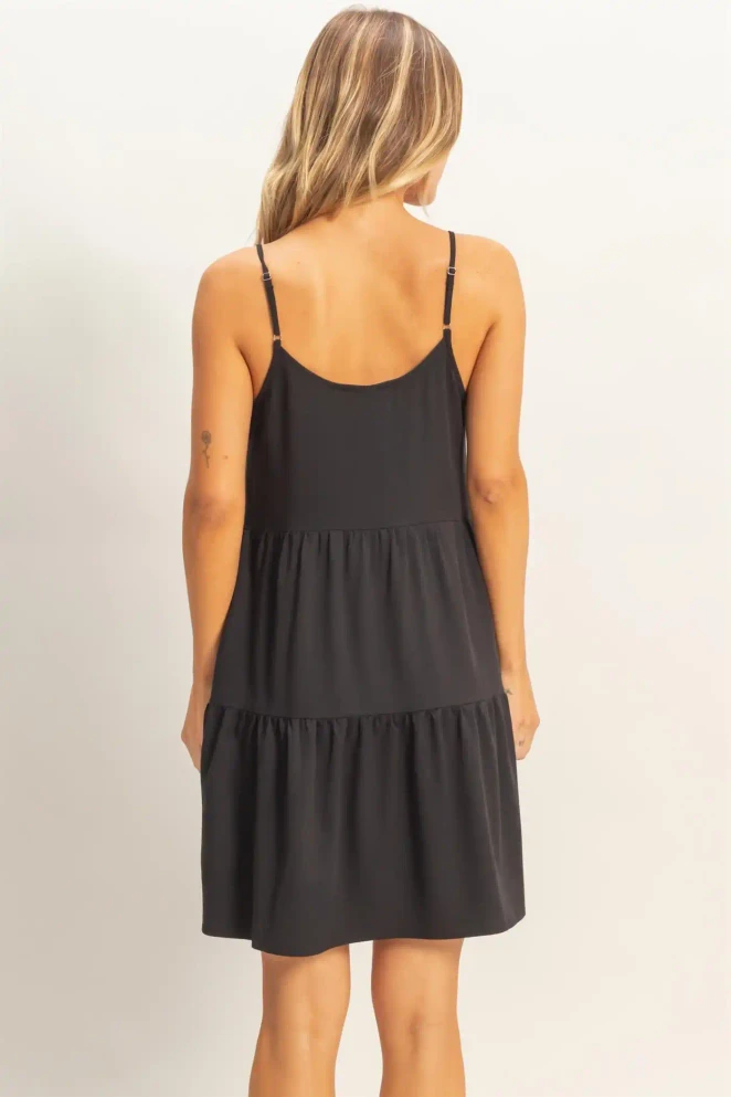 TIERED SPAGHETTI STRAP DRESS