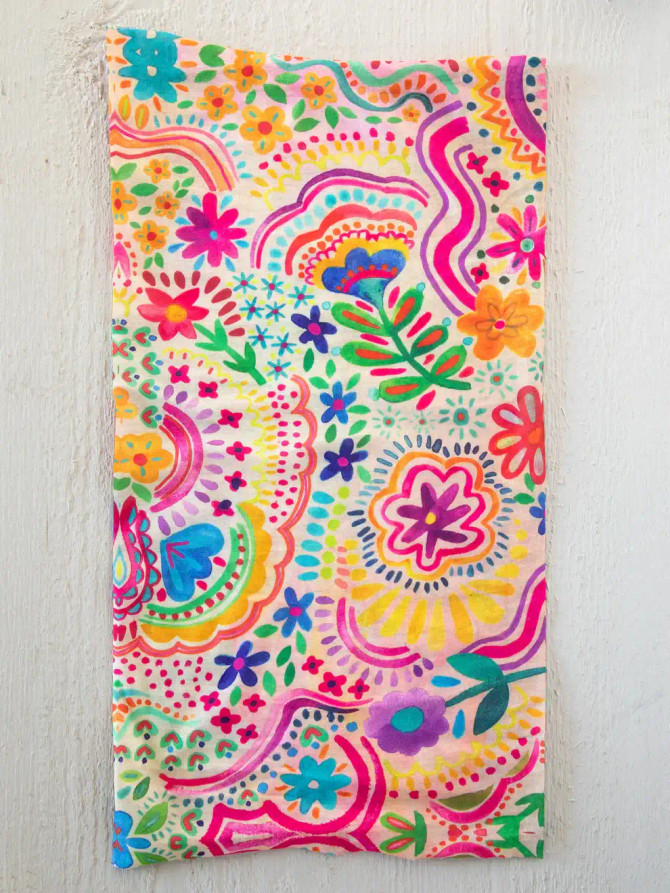 FULL BOHO BANDEAU HEADBAND - RAINBOW DOODLE