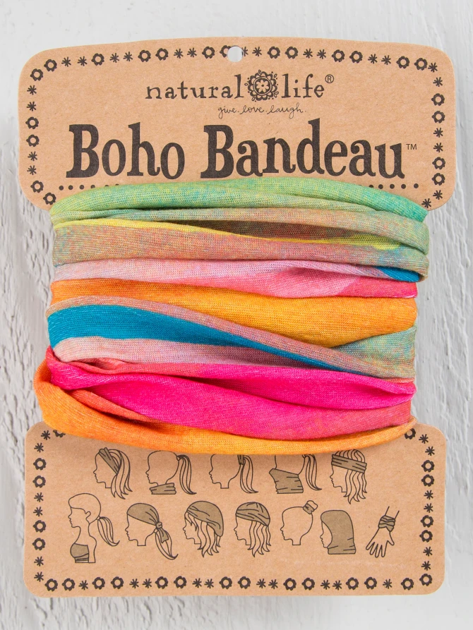FULL BOHO BANDEAU HEADBAND - RAINBOW OMBRE