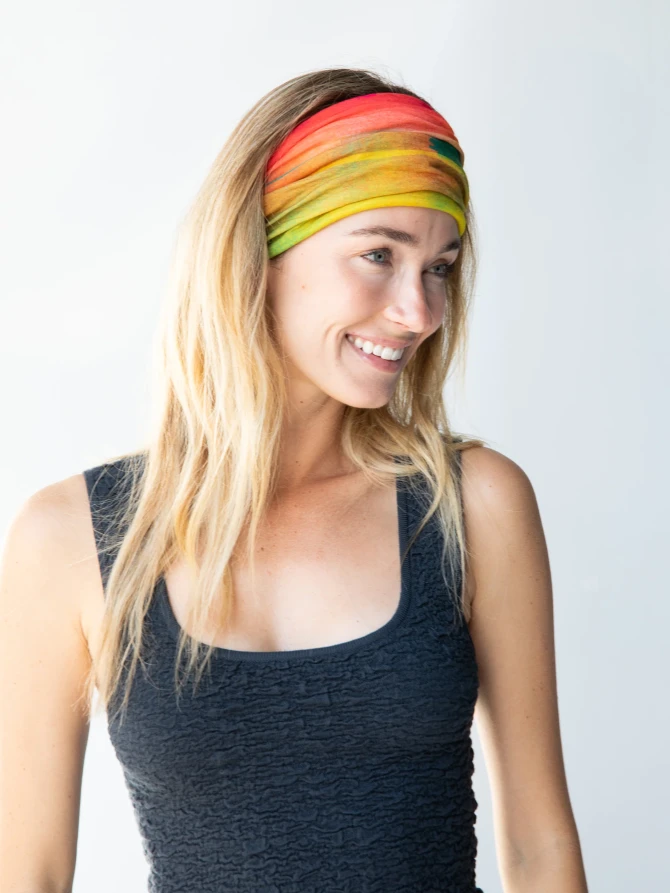 FULL BOHO BANDEAU HEADBAND - RAINBOW OMBRE