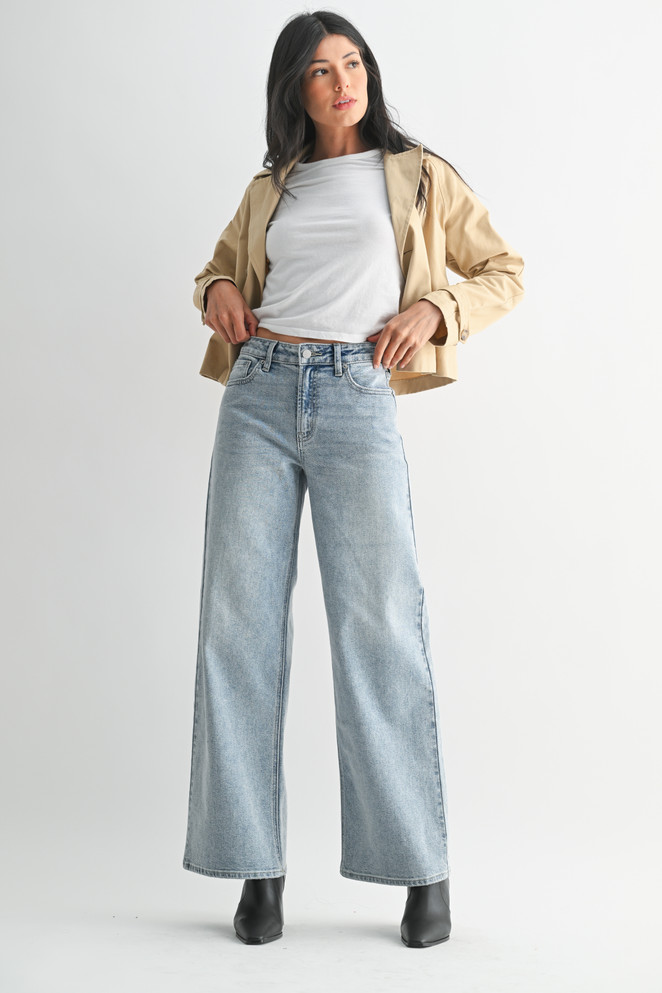 HIGH RISE FULL LENGTH STRAIGHT DENIM