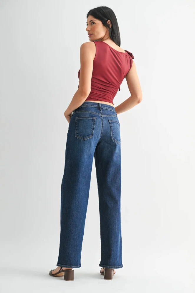 MID RISE LOOSE STRAIGHT REGULAR HEM DENIM