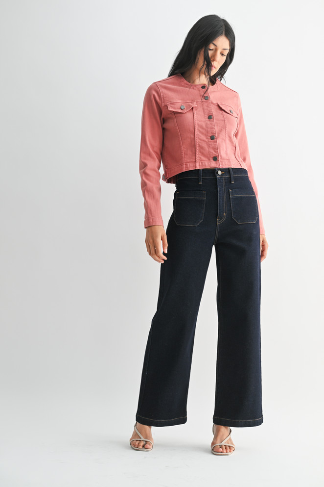 THE SAILOR POCKET WIDE LEG DENIM JEANS