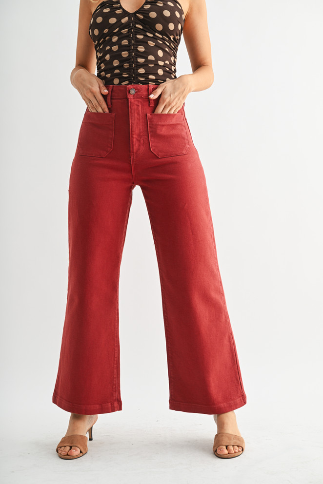 THE SAILOR POCKET WIDE LEG DENIM JEANS